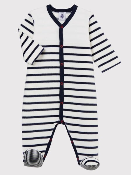 PIŽAMA IZ VELURJA MORNARSKE ČRTE