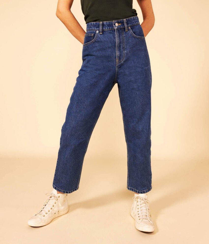 A06TF01J3 HLAČE DENIM "MOM JEANS"