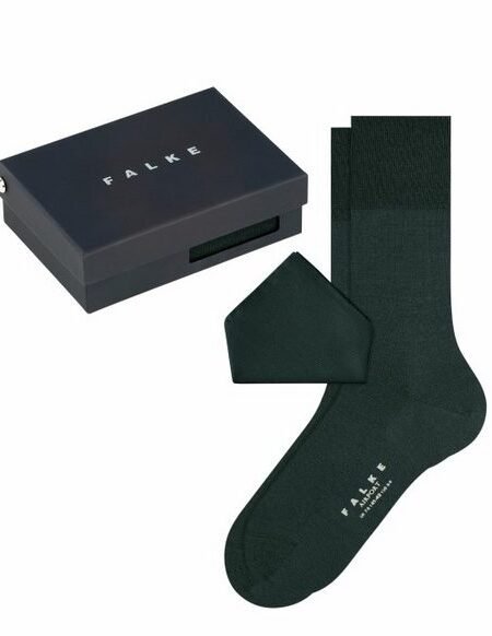 FALKE DARILNI SET NOGAVICE + ŽEPNI ROBČEK ZELEN