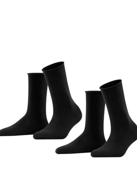 FALKE NOGAVICE 2x HAPPY ČRNE