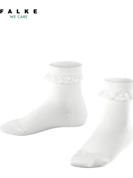 FALKE NOGAVICE S ČIPKO BELE