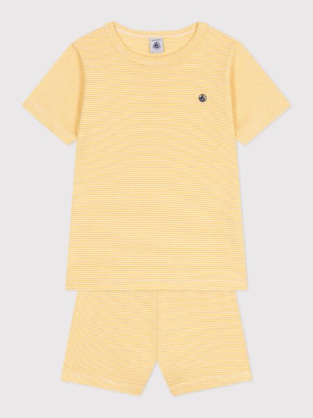 PIŽAMA KRATKA RUMENE ČRTE