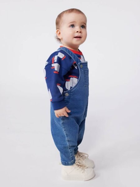 HLAČE NA NARAMNICE DENIM "STRETCH"