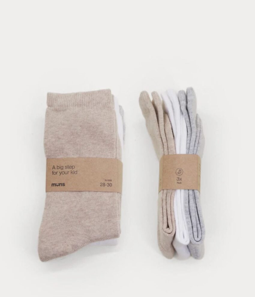 Barefoot crew socks Junior (1) MURIS NOGAVICE JUNIOR 3X MIX