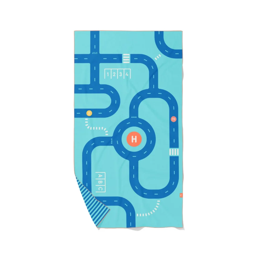 Towel L_Road (1) QUUT IGRALNA BRISAČA L 180×100 ROAD