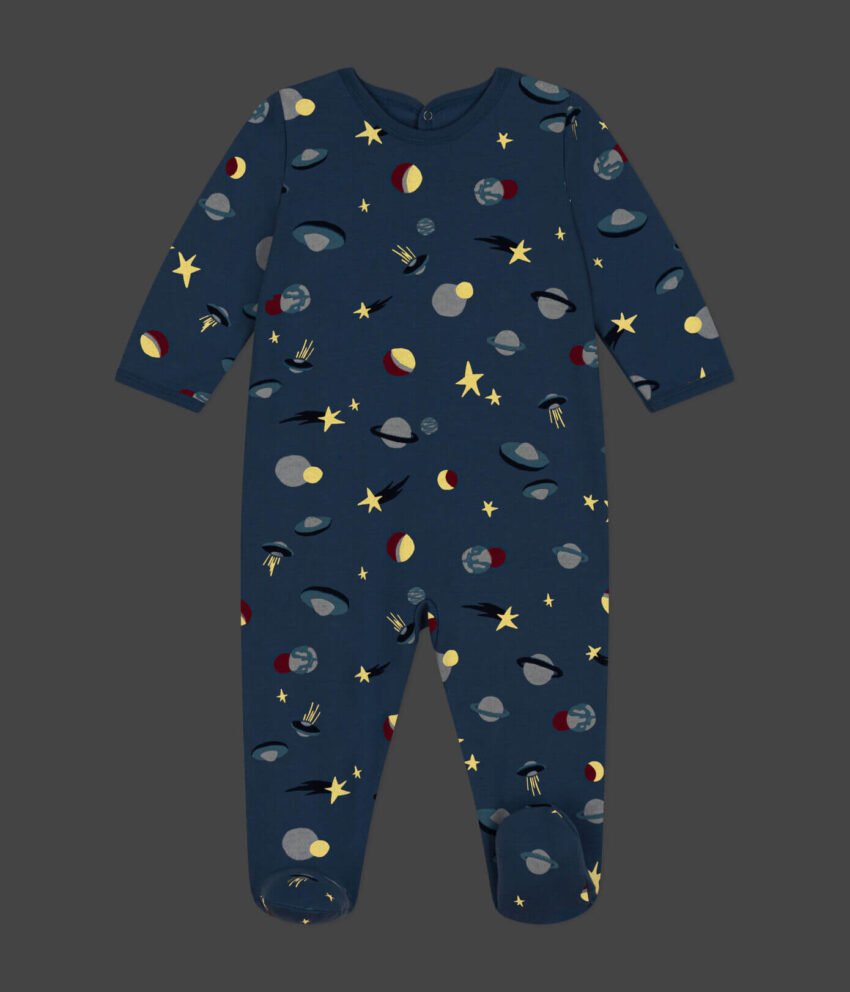 A0B2001F2 TOPLA PIŽAMA "GLOW IN THE DARK" VESOLJE