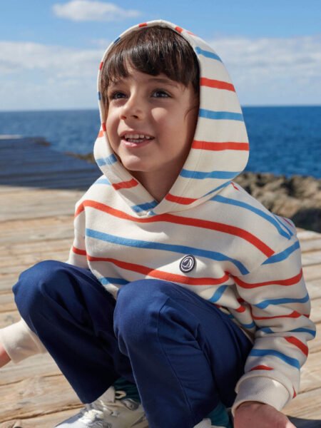 PULOVER MODRO/RDEČE ČRTE