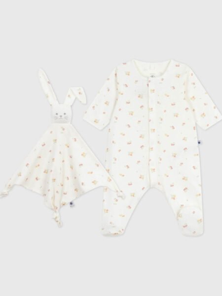 DARILNI KOMPLET PIŽAMA +ZAJČEK CVETLICE