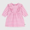 A0EGO01F1 OBLEKA ROZA ČRTE