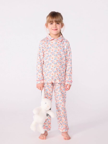 PIŽAMA Z GUMBI CVETLICE