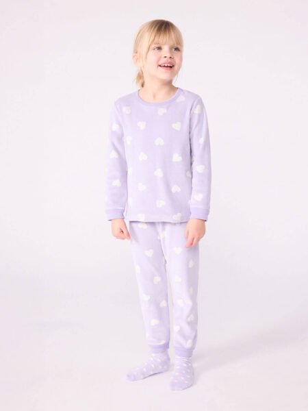 TOPLA PIŽAMA VELUR SRČKI