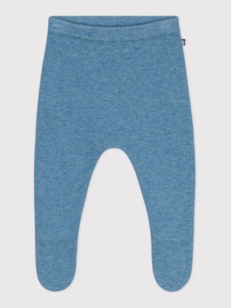 VOLNENE HLAČE S STOPALKAMI MODRE