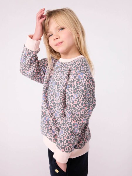 PULOVER LEOPARD ROZA