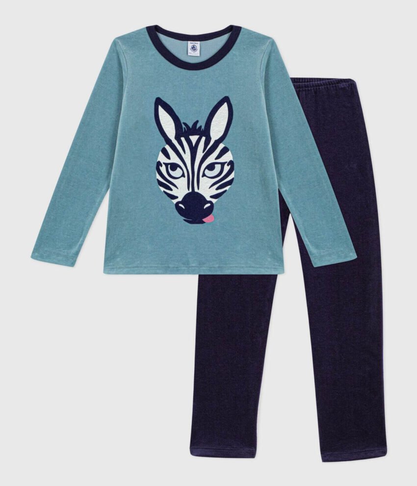 A0EGB01F1 TOPLA PIŽAMA VELUR ZEBRA