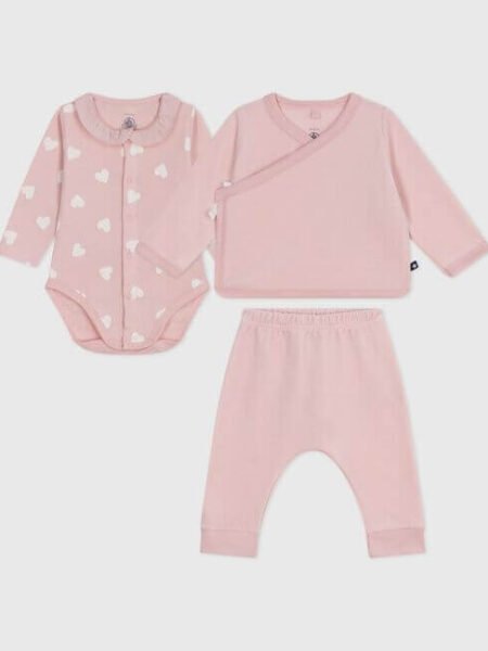 DARILNI KOMPLET ROZA SRČKI