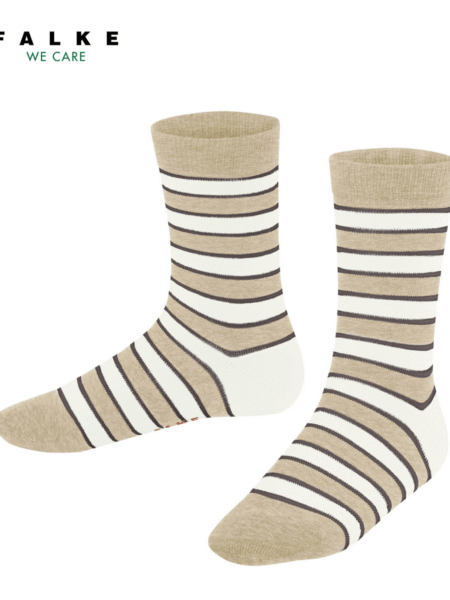 FALKE NOGAVICE ČRTE BEŽ