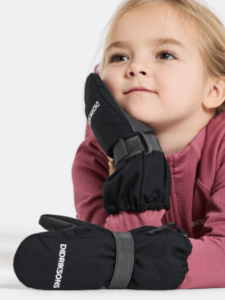 DIDRIKSONS ROKAVICE BIGGLES ZIP ČRNE