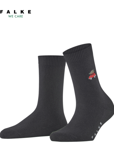 FALKE VOLNENE NOGAVICE BOŽIČ ČRNE