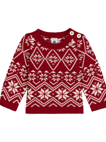 VOLNEN PULOVER BOŽIČNI VZOREC