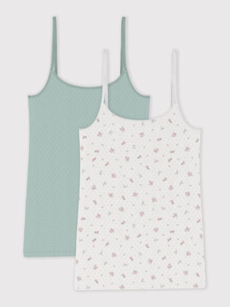 SPODNJA MAJICA 2X PERFORIRAN BOMBAŽ CVETLICE