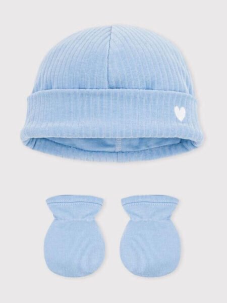 KAPA + ROKAVICE MODRA VELUR